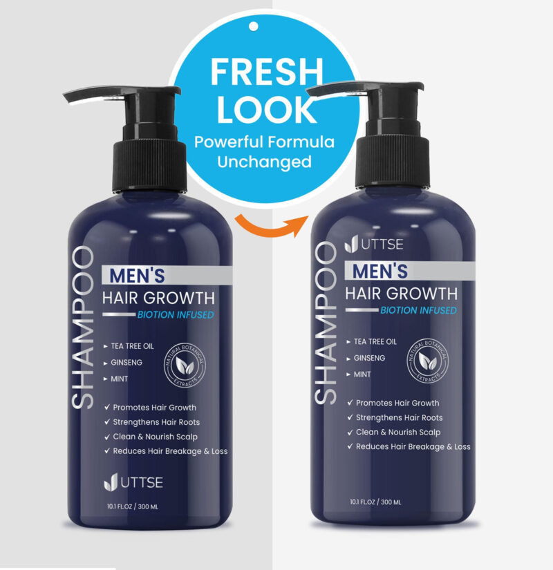 Shampoo Uttse Biotin Hair Growth Para Homens 300 Ml Com Tea - Image 5