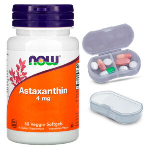 Astaxantina 4mg Now Foods 60 S Softgel + Porta Cápsulas