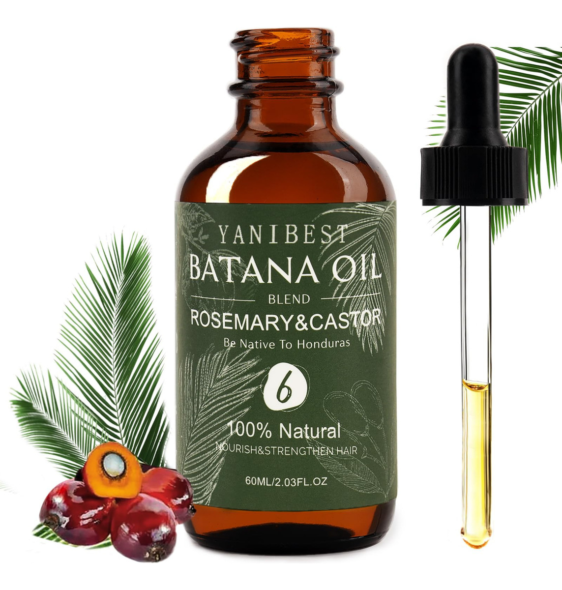 Óleo De Cabelo Yanibest Batana Oil Boost Hair Volume Health