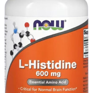 L Histidina L-histidine 600mg 60 Cápsulas Veganas Now Foods Sem Sabor