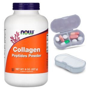 Peptídeos De Colágeno Em Pó Now Foods 227g + Porta Cápsulas