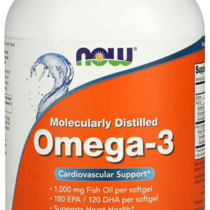 Ômega-3 Molecularmente Destilado Now Foods 500soft Eua/usa Sabor Sem Sabor