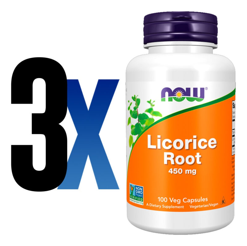 Raiz De Alcaçuz 450mg 100 Caps Importado 3un Now Foods - Imagem 2