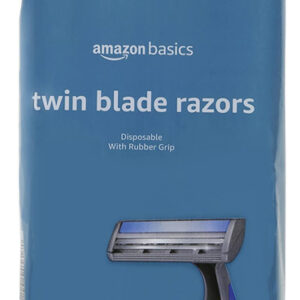 Lâminas De Barbear Descartáveis Amazon Basics Twin Blade 32