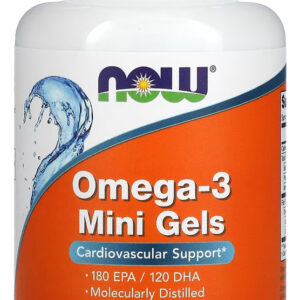 Ômega-3 Mini Gels 180epa/120dha Now Foods 180soft Importado