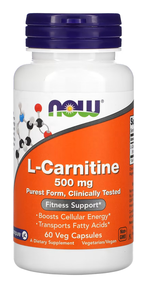 L Carnitina Now Foods 500mg 60veg Capsulas 5un - Imagem 3