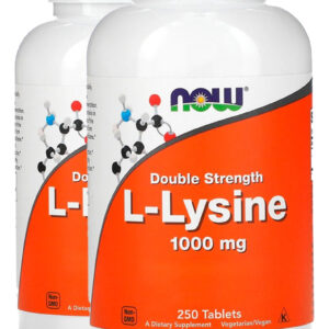 L-lysine 1000mg L-lisina 250 Tabs Importado 2un Now Foods