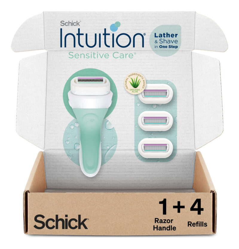 Lâminas Schick Intuition Para Mulheres Com Pele Sensível + 1
