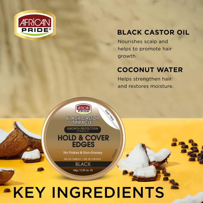 Gel De Cabelo African Pride Miracle Hold & Cover Edges 66 Ml - Image 4