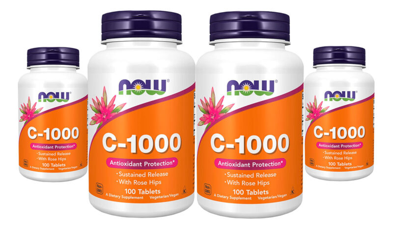 Vitamina C 1000mg Now Foods C-1000 Rosa Mosqueta 100tabs 4un
