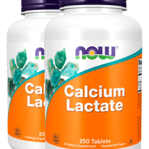 Cálcio Lactado 250 Tablets Importado 2un Now Foods