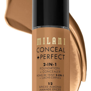 Foundation Milani Conceal + Amêndoa Temperada 2 Em 1 Perfeit