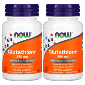 Glutathione Glutationa 250mg Now Foods 60cap Veg 2un Sabor Sem Sabor