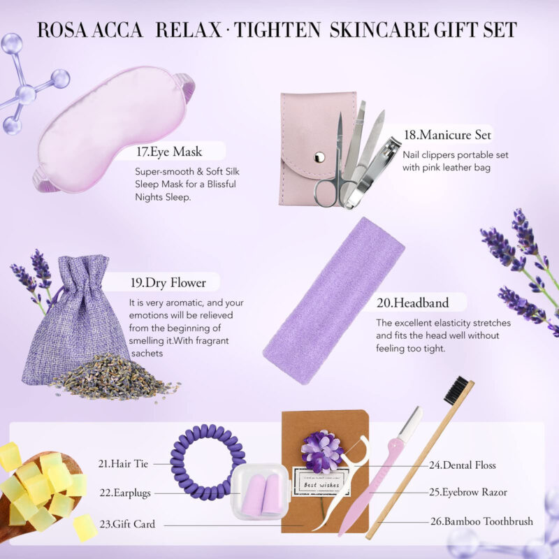 Conjunto De Cuidados Com A Pele E Kit De Spa Ra Rosa Acca Co - Image 5