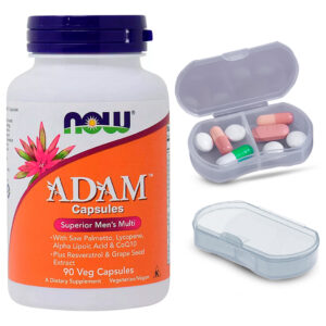 Multivitaminico Adam Now Foods Homens 90cáp + Porta Cápsulas