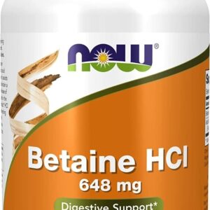 Betaina Hci 648mg 120 Capsulas Now Food Azia E Má Digestão