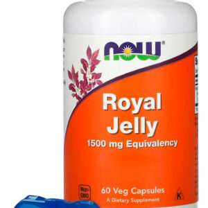 Geleia Real Now Foods Royal Jelly 60 Caps + Porta Cápsulas