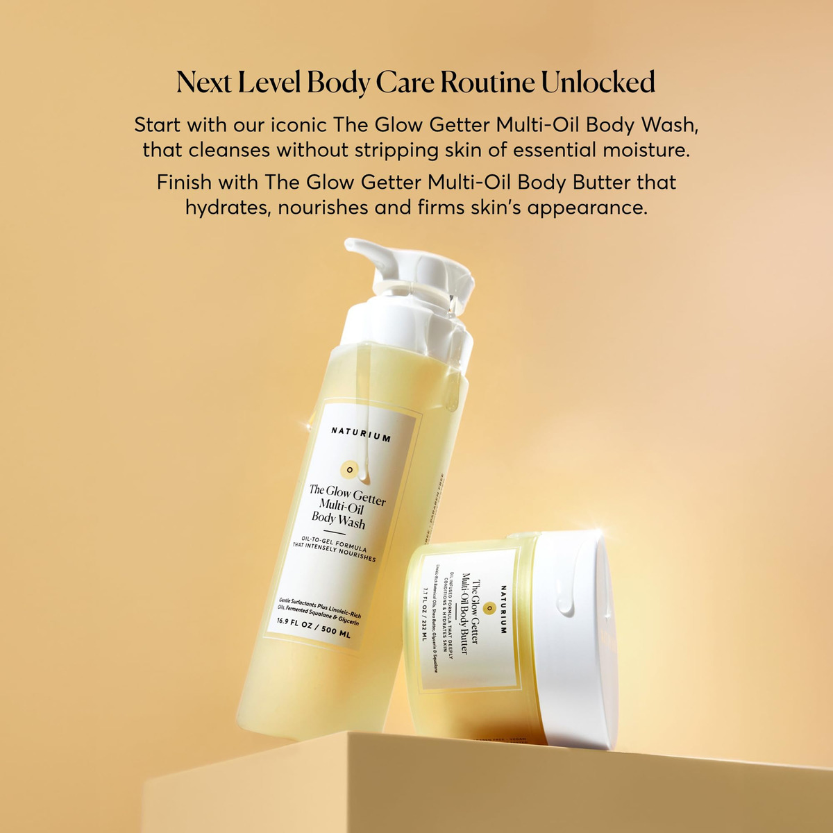 Body Butter Naturium The Glow Getter 230ml Creme Firmante - Imagem 5