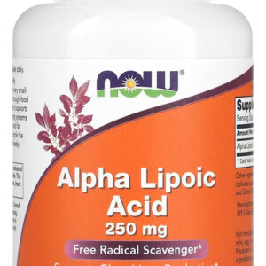 Ácido Alfa Lipóico 250mg Now Foods 120cápsulas Importado