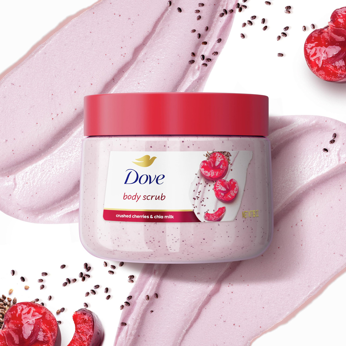 Esfoliante Corporal Dove Cherry & Chia Esfolia 443 Ml Para P - Imagem 5