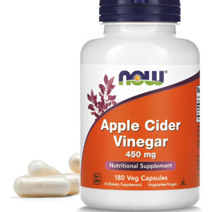 Now Foods Suplemneto Vinagre De Maçã 450mg 180 Veg Capsulas