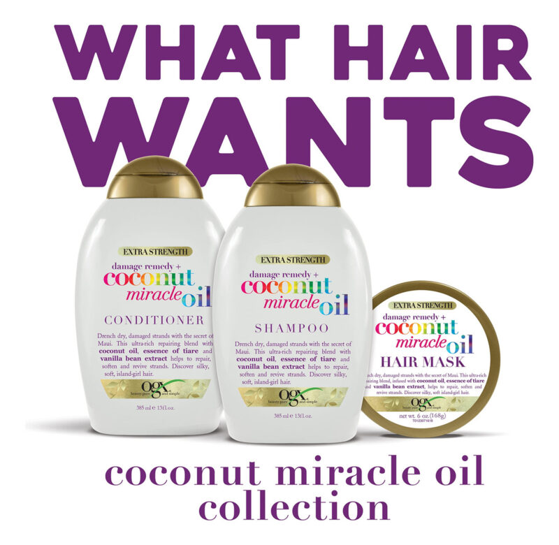 Shampoo Ogx Damage Remedy Coconut Miracle Para Cabelos Secos - Image 8
