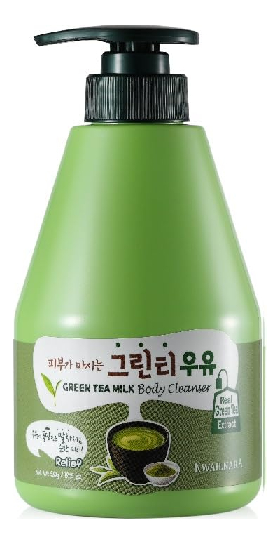 Limpador Corporal Welcos Kwailnara Green Tea Milk 560g