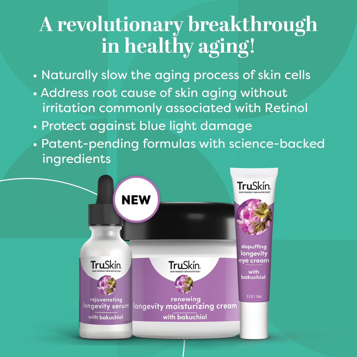 Creme Hidratante Truskin Longevity Bakuchiol Snow Algae 60 - Imagem 7