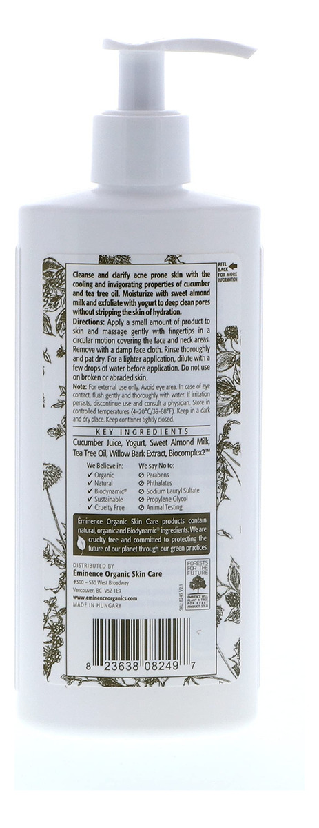 Limpador Éminence Clear Skin Probiotic 250ml Para Pele Oleos - Imagem 5