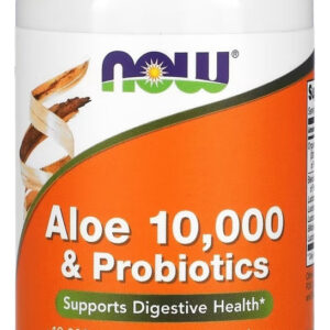 Now Foods Aloe 10,000 E Probiotics 60 Cápsulas