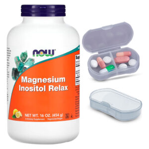 Magnésio Inositol Relax Pó Now Limonada + Porta Cápsulas