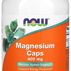 Magnésio Magnesium 400mg Now Foods 180 Veg Caps Sabor Sem Sabor