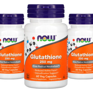 Glutathione Glutationa 250mg Now Foods 60cap Veg 3un Sabor Sem Sabor