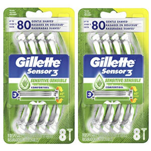 Lâminas De Barbear Descartáveis Gillette Sensor3 Sensitive P