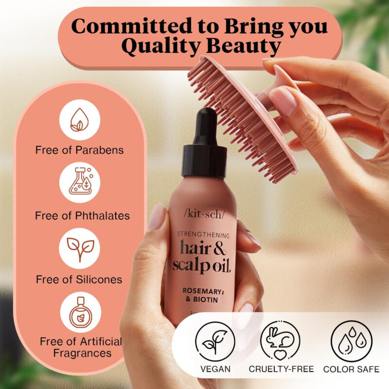 Scalp Serum Kitsch Rosemary Oil 60ml Com Biotina Para Cresci - Image 6