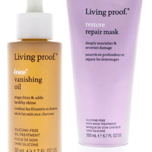 Kit De Óleo E Máscara Living Proof, Sem Frizz, Sem Silicone