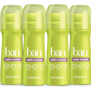 Desodorante Roll-on Ban Satin Breeze 100ml, 24 Horas, Pacote