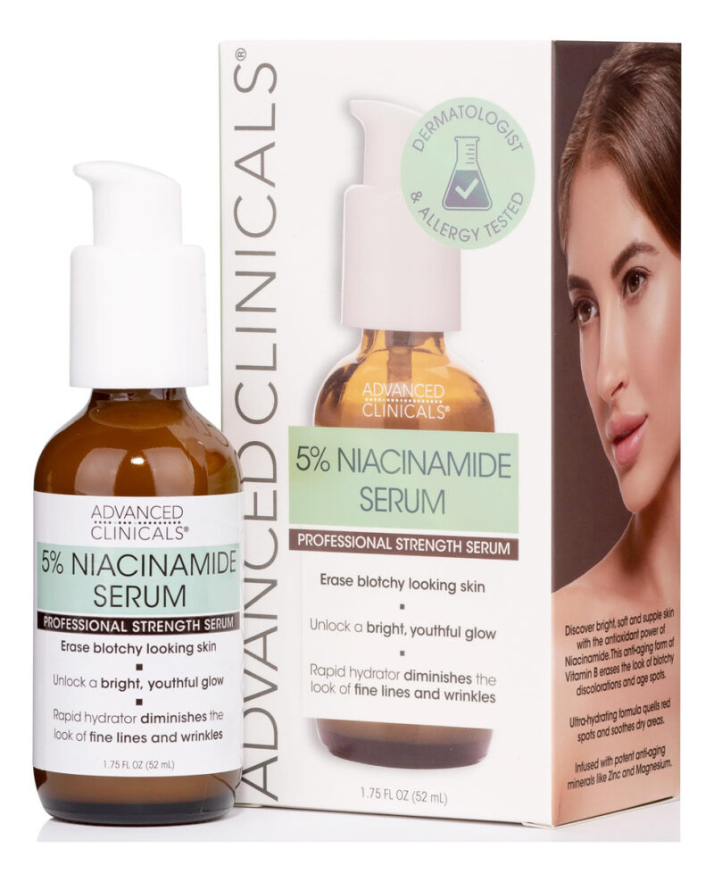 Sérum Advanced Clinicals Niacinamida 50ml Com Ácido Hialurôn