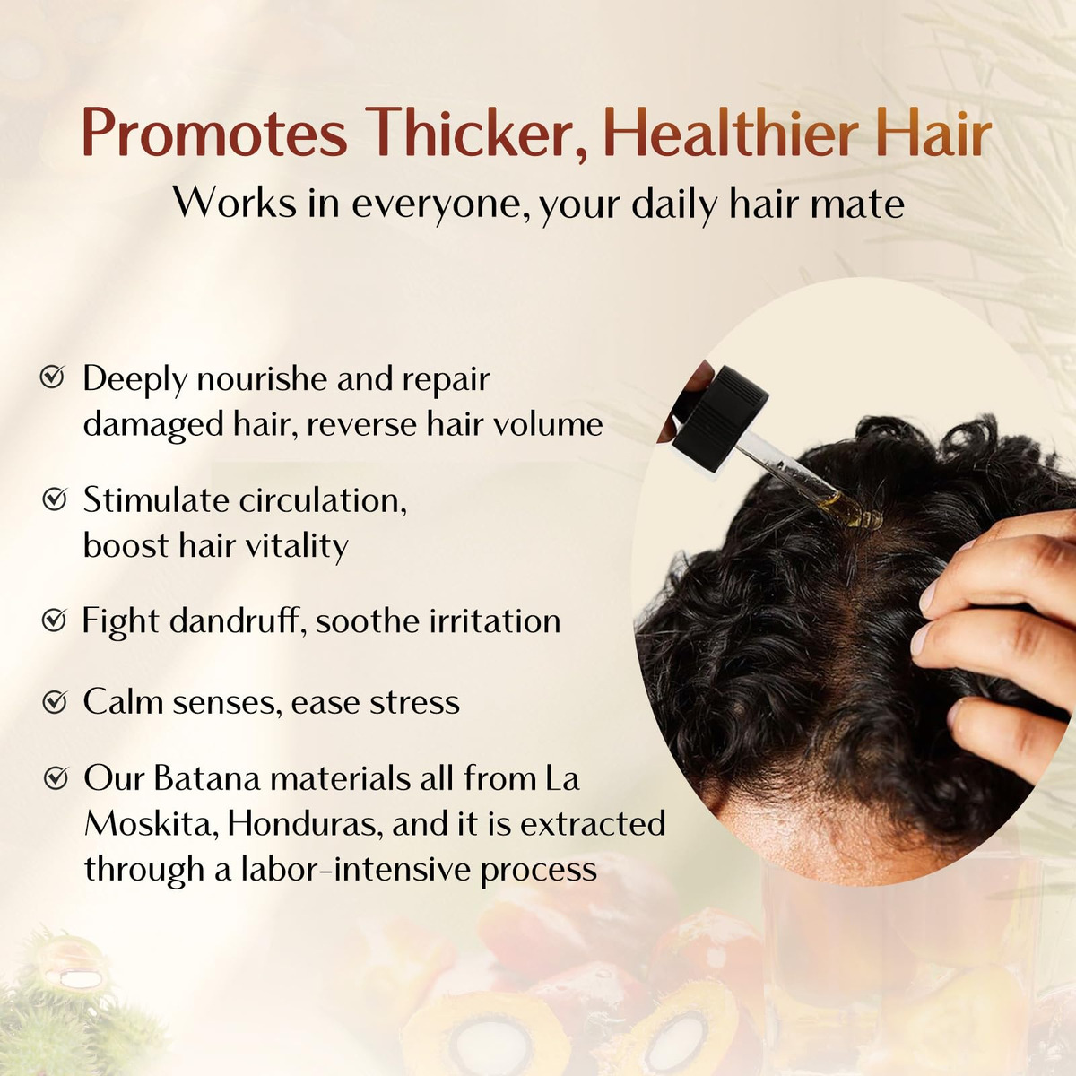 Óleo De Cabelo Yanibest Batana Oil Boost Hair Volume Health - Imagem 4