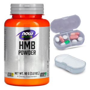 Hmb Em Pó Now Foods Sports 90g Produto + Porta Cápsulas