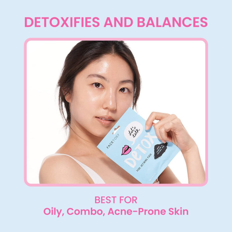Sheet Mask Facetory Let's Talk Detox Purifying (pacote Com 5 - Image 6