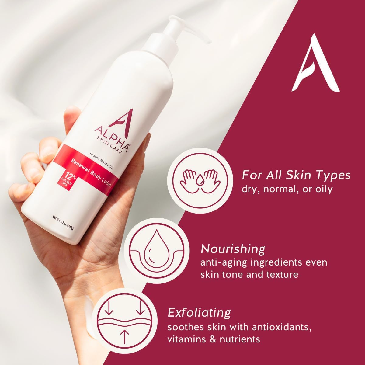 Loção Corporal Alpha Skin Care Revitalizante 680ml 12% Glicó - Imagem 2