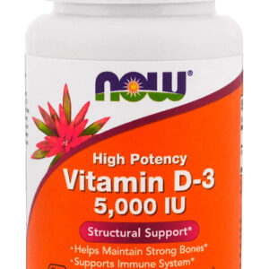 Now Foods Vitamina D3 5000iu 120soft Distribuidor Autorizado