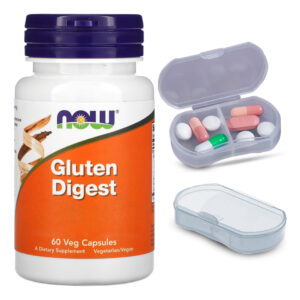 Gluten Enzimas Digestivas Now Foods 60 Cáps + Porta Cápsulas