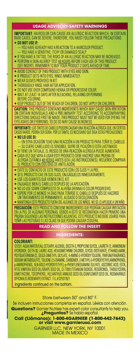 Tintura Para Cabelo Garnier Nutrisse Creme Nutritivo 462 Dar - Imagem 5