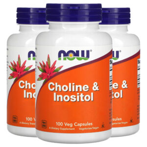 Colina E Inositol 250/250mg 100 Cáps Importado 3un Now Foods