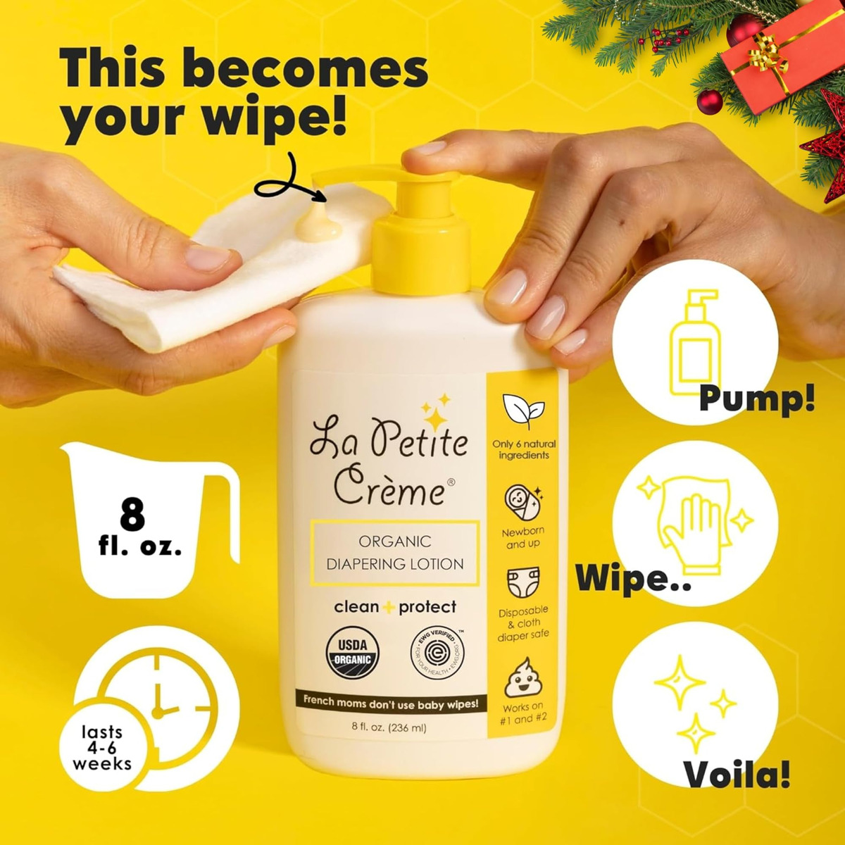 Loção Para Fraldas La Petite Creme French Premium 240ml - Imagem 4