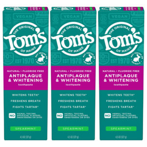 Pasta De Dentes Tom's Of Maine Antiplaca Sem Flúor 130ml 3-p