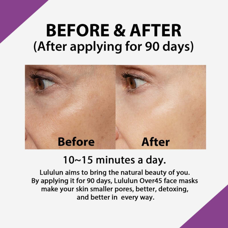 Máscara De Lençol Facial Lululun Over 45 Iris Blue Antiaging - Image 6