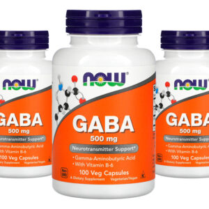 Now Foods Gaba/ácido Gama 500mg E Vitamina B6 100cap Veg 5un Sabor Sem Sabor